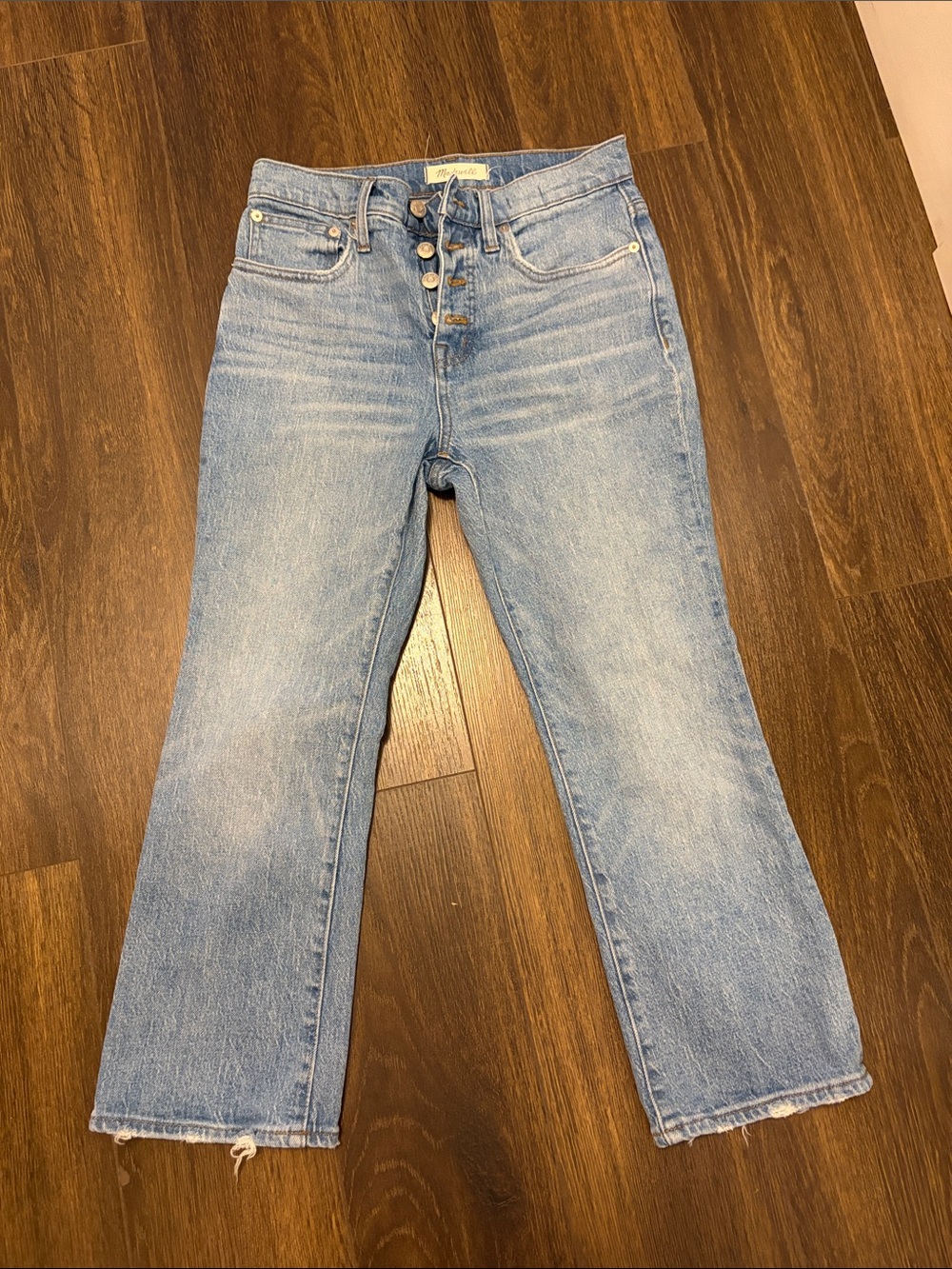 Madewell Cali Demi boot cut jeans with Button Fly